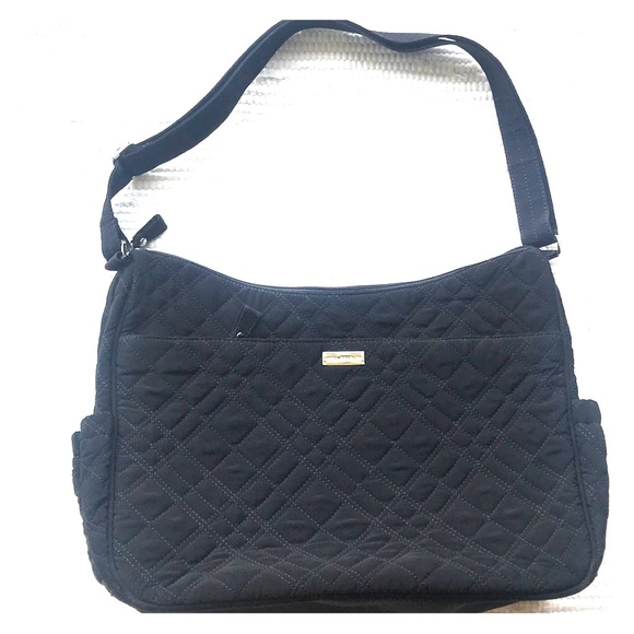 Vera Bradley Handbags - VERA BRADLEY DIAPER BAG BLACK QUILT LIKE NEW